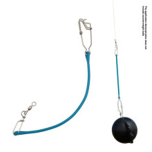 2X Connecteur de Leurre à Hameçon avec Cordon Antichoc, Amortisseur de Poids pour Pêche en Mer, Pêche à la Traîne, Matériel de Pêche