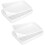Perfect Deviled Eggs with Ease,2 Clear Egg Containers with Lid Hold 48 Eggs,Easy Carry,Dishwasher Safe Carrier,Stackable 1