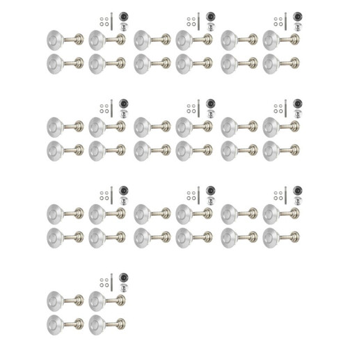 40X Quick Release Push Hood  Button Car Pin Bonnet Lock Fermo per Paraurti Fermi Argento