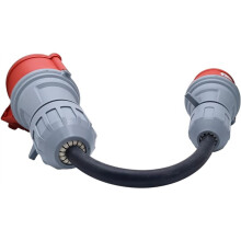 2X 5-Pins Rood 16A Mannelijke Naar 32A Vrouwelijke CEE-Adapter Gen EV-Lader Verlengsnoer Connector 400V Stopcontact
