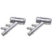2X für SPORT 4 5 Aluminium-Kühlwasserrohrverbindung LR034637 LR050854