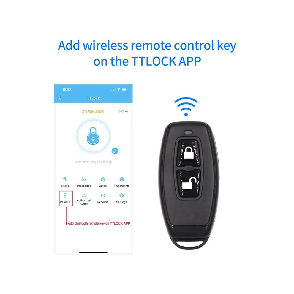 Radio Control Locker 20X 2.4GHz Wireless Remote Control Key Fob for TTLOCK Door Lock Devices ...