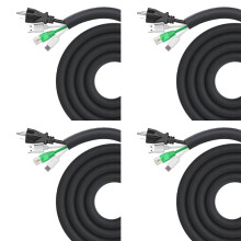 4X Dog and Cat Cord Protector 10ft ,Cable Sleeve for Easy Cord Management, Protects Cables From Pets Chewing 1inch
