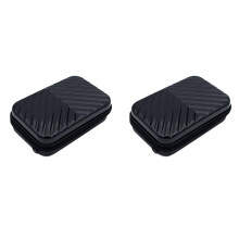 2X 10 Holes Harmonica Case, Zippered Pouch for Harmonica Harmonicas Storage Case Can Hold 12 Harmonicas