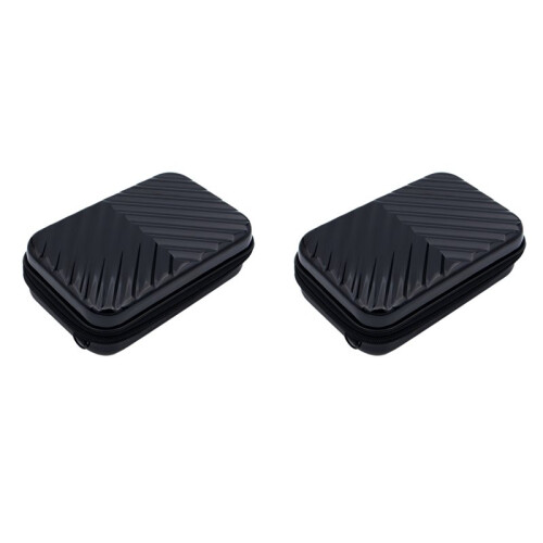 2X 10 Holes Harmonica Case, Zippered Pouch for Harmonica Harmonicas Storage Case Can Hold 12 Harmonicas