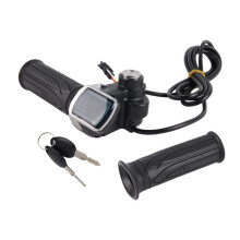 5X 48V Throttle Handlebar Grip Power Speed Rotary with Key with LCD Battery Display for Electric Scooter Bike Parts