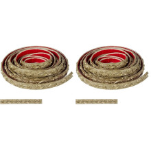 2pcs 0.8Inch X 16.4FT Champagne Gold Crown Molding Trim - Peel and Stick 3D Floral Wall Trim for Mirror Frames