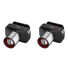 2X Super Jasna Latarka Mocne Światło LED Czołówka Ładowalna Przez USB do Wędkowania na Zewnątrz Latarka