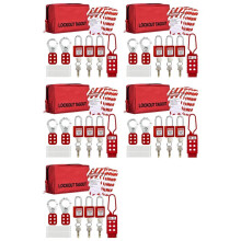 5X Lockout-Tagout-Kit, Lockout-Tagout-Kits Elektrisch, Lockout-Tagout-Vorhängeschlösser, Sicherheits-Lockout-Kit für Elektrische Schalter