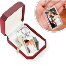 32X Bild-Schlüsselanhänger, Fotorahmen, Schlüsselanhänger, Anhänger, Foto-Souvenir, Dekorative Schnalle, DIY-Geschenk-Schlüsselanhänger