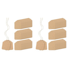 1000 Pièces Étiquettes de Prix avec Ficelle Attachée Sacs-Cadeaux en Papier Brun Étiquettes Marquage Étiquette Enfilée, 1,4 Pouces X 1,8 Pouces