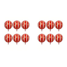 Pack of 12 Jumbo 22 Inch 4D Stripe Foil Balloons Star Balloon Foil Kids Birthday Party Decoration Red