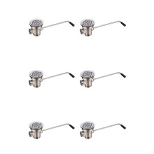6pcs 3-1/2inch Commercial Sink Drain with Twist Lever Handle, Waste Drain Valve with Overflow Inlet