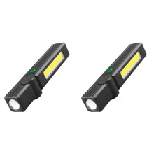 2X LED Work Light Rechargeable Cob Lamp Rotatable Automotive Work Light Waterproof LED Flashlight Magnet Lamp for Home