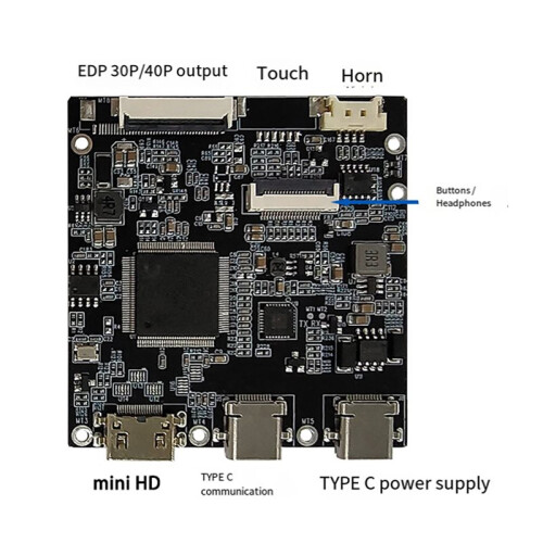 2X EDP Display Driver Board 4MM Thin Portable Type-C One- 1920x1080px -Compatible
