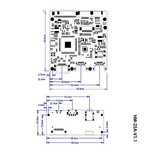 2X EDP Display Driver Board 4MM Thin Portable Type-C One- 1920x1080px -Compatible 2