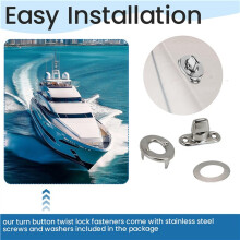 100 Sets Marine Grade Twist Lock Fasteners Turn Button Eyelet and Stud, for Canvas Fastener Turn Buttons