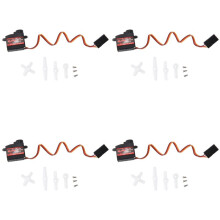 4X Servo 3.7G Digital Servo Motor Direção de Alta Velocidade RC Servo Servo de Engrenagem de Plástico para 1/16 1/18 1/24 RC Car Boat Helicopter
