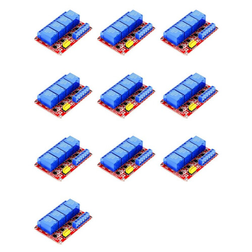 10X 4 Channel Relay Module 5V 12V Board Shield with Optocoupler Isolation Support High and Low Level Trigger 12V