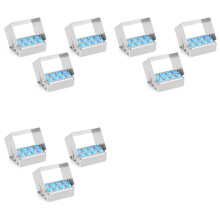 8 Holes Bur Holder 9pcs Autoclave Sterilizer Case Organizer Box Instrument Storage Stand