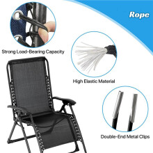 2X Zero Gravity Chair Replacement Fabric with Bungee Cord Kit, for Outdoor Recliner Patio Lounge Chair