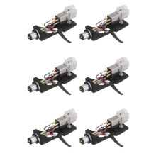 6X Cartridge Stylus with Turntable Headshell 4 Pin Contacts for Phonograph Turntable Gramophone LP Vinyl Needle