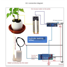 8Set Automatisches Bewässerungs-DIY-Kit Wasserpumpe Bodenfeuchtigkeitserkennung Garten Tropfbewässerung Bewässerungssystem