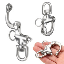 5X Stainless Steel Swivel Shackle Quick Release Boat Anchor Chain Eye Shackle Swivel Snap Hook for Marine Architectural
