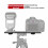 2X Dual Camera Mount Tripod Bracket Camera Flash Brackets Extension Bar with 1/4 Inch Screw for Camera Light 4