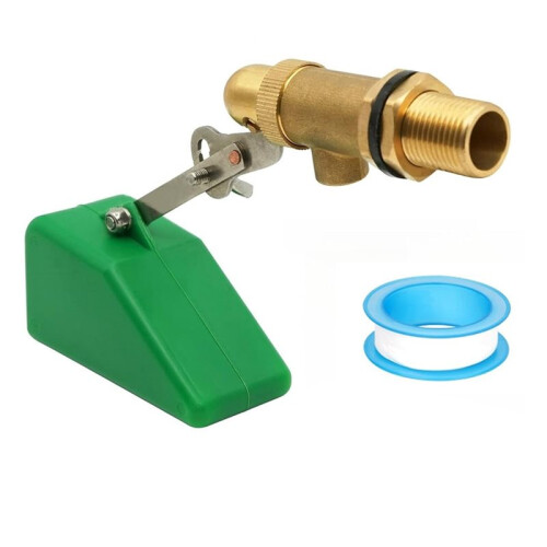 2pcs 1/2Inch Float Valve,Brass Water Float Valve for Water Tank,Float  Valve with Adjustable Arm 1