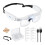 2Conjunto Lupa com Luz, Lupa com 5 Lentes de 0,75-4,0X e 3 Luzes LED, Lupa de Cabeça 2