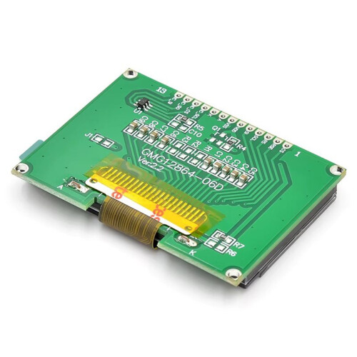 4X LCD12864 12864-06D, 12864, LCD Module, COG, with Chinese Font, Dot Matrix Screen, SPI Interface Black 2