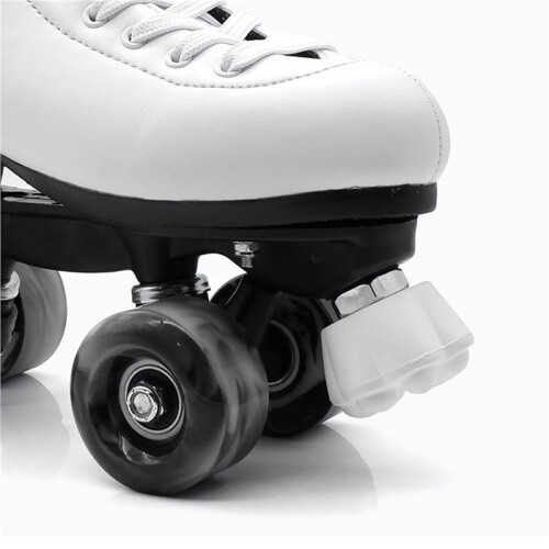 4PCS Roller Skate Toe Stops Skates Toe Stopper Roller Skate Stoppers Skating Practice Training Aids White