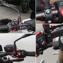 2X Motorcycle Clutch Lever Holder Rearview Mirror Mount for F750GS F850GS ADV F900R S1000XR R NineT