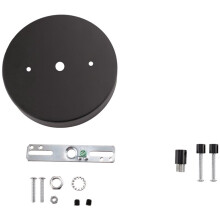 2X Ceiling Lighting Canopy Kit Pendant Light Plate Cover with All Mounting Hardware Black