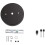 2X Ceiling Lighting Canopy Kit Pendant Light Plate Cover with All Mounting Hardware Black 1