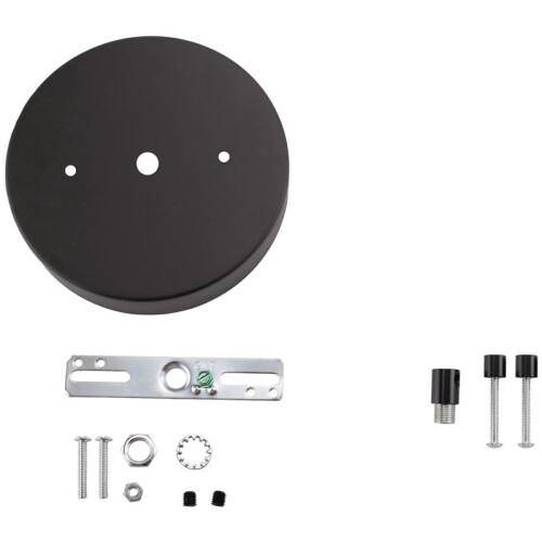 2X Ceiling Lighting Canopy Kit Pendant Light Plate Cover with All Mounting Hardware Black