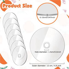 Clear CDs for Painting Blank CDs for Decoration DIY Aesthetic Wall Cd Room Decor Transparent Wall CDs Crafts (60 Pcs)
