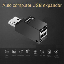 3X USB 2.0 HUB Adapter Extender Splitter Box 3 Poorten voor PC Laptop Mobiele Telefoon High Speed U Disk Reader, Zwart