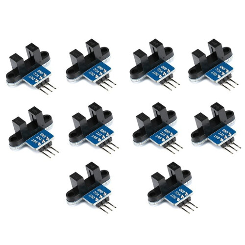 20PCS IR Infrared Sensor Module Slotted Optical Optocoupler Speed Measuring Sensor Module Photo Interrupter Sensor Motor 2