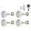 40X Quick Release Push Hood  Button Car Pin Bonnet Lock Bumper Clip Latches Silver 3
