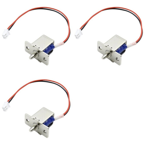 3X Electronic Bolt Lock Compact Solenoid Electromagnet Door Lock Concealed Installation for Secure Access DC12V-0.54A