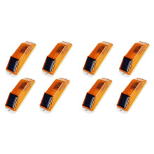 Solar Warning Lights, Bright Solar Strobe Lamp Magnetic Base, Waterproof LED Beacon Safety Light Outdoor 8 Pack Yellow
