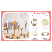 Rubber Candle Grippers Non-Slip Candle Holder Adapter Drip Protectors Vertical-Fixing Silicone Rings 30 Pcs