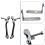 8pcs Headlight Level Adjustment Rod Link for  GLS X166 ML W166 GLE W292 A1663200132 A1663200932 A1663201032 4
