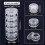 5G/5ML Stackable Round Plastic Containers 16 Column(5 Layer/Column) Bead Storage Jars for Seed Beads Diamond Drills 4