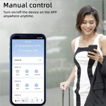 2X Tuya WiFi 4 Channel Relay with Temperature Humidity Sensor Passive Dry Contact RF433 for Alexa Alice(A)