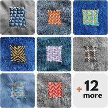 2X Knit Patch Kit Darning Loom, Portable Weaving Tool for Mending Jeans, Socks, and Clothes