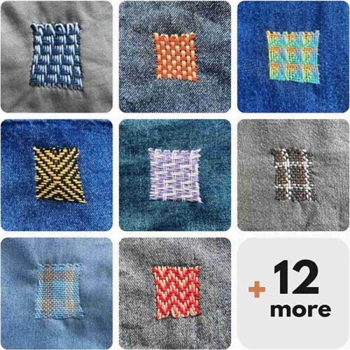 2X Knit Patch Kit Darning Loom,  Portable Weaving Tool for Mending Jeans, Socks, and Clothes