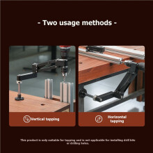 2X Tapping Cantilever Bracket Electric Drill Cantilever CNC Aluminum Alloy DIY Horizontal and Vertical Tapping Tool
